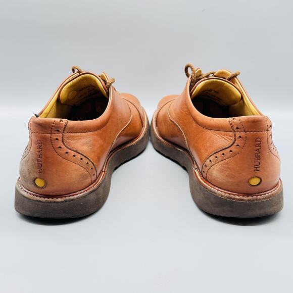 Samuel Hubbard Shoes Mens 11 Brown Leather Oxford Dress Lace Up Brogue Vibram